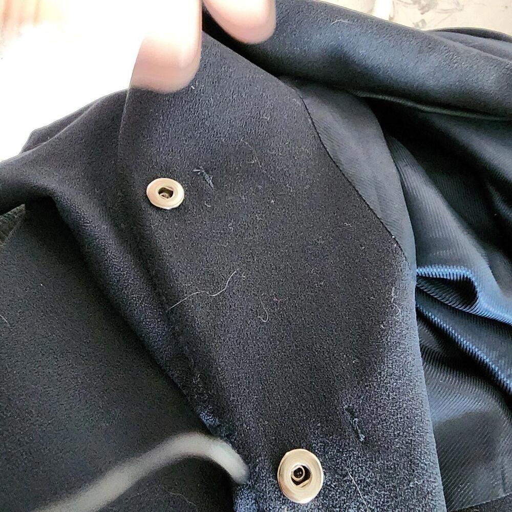 Lknw Navy Zara Basic Long Blazer Jacket Lined Ruf… - image 7